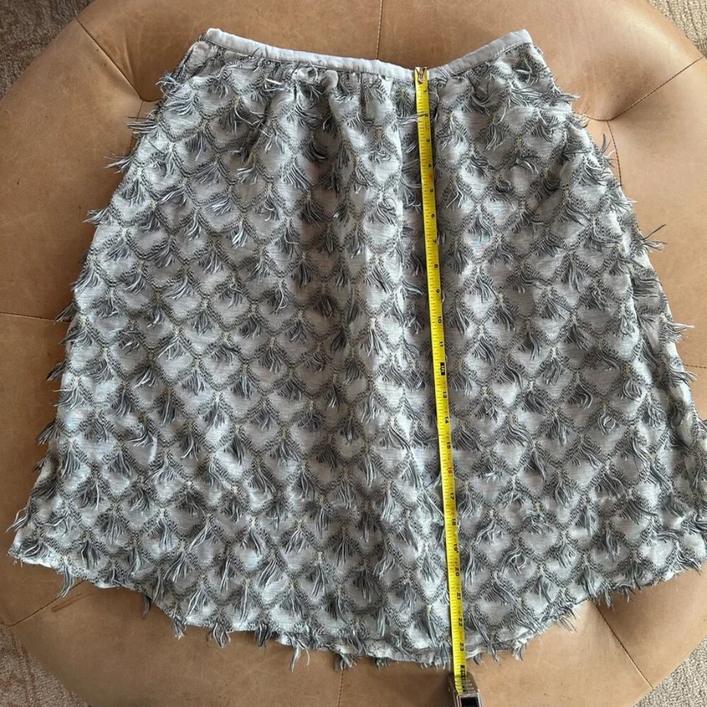 Anthropologie Modern Parisian Romantic Textured Midi Skirt Pockets NWT Womens S